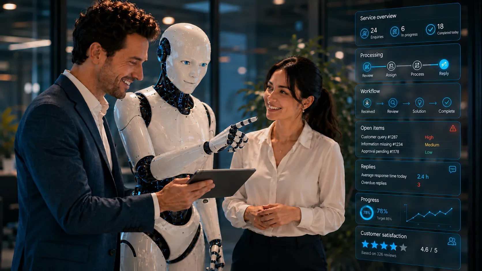AI consulting for Swiss SMEs in a modern consulting setting