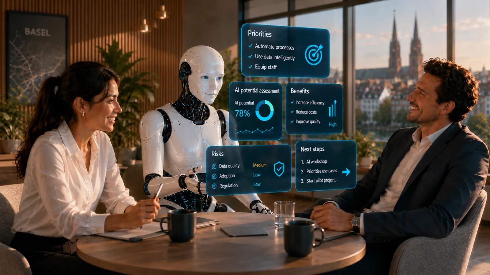 Prioritised AI potential assessment with benefits, risks and next steps