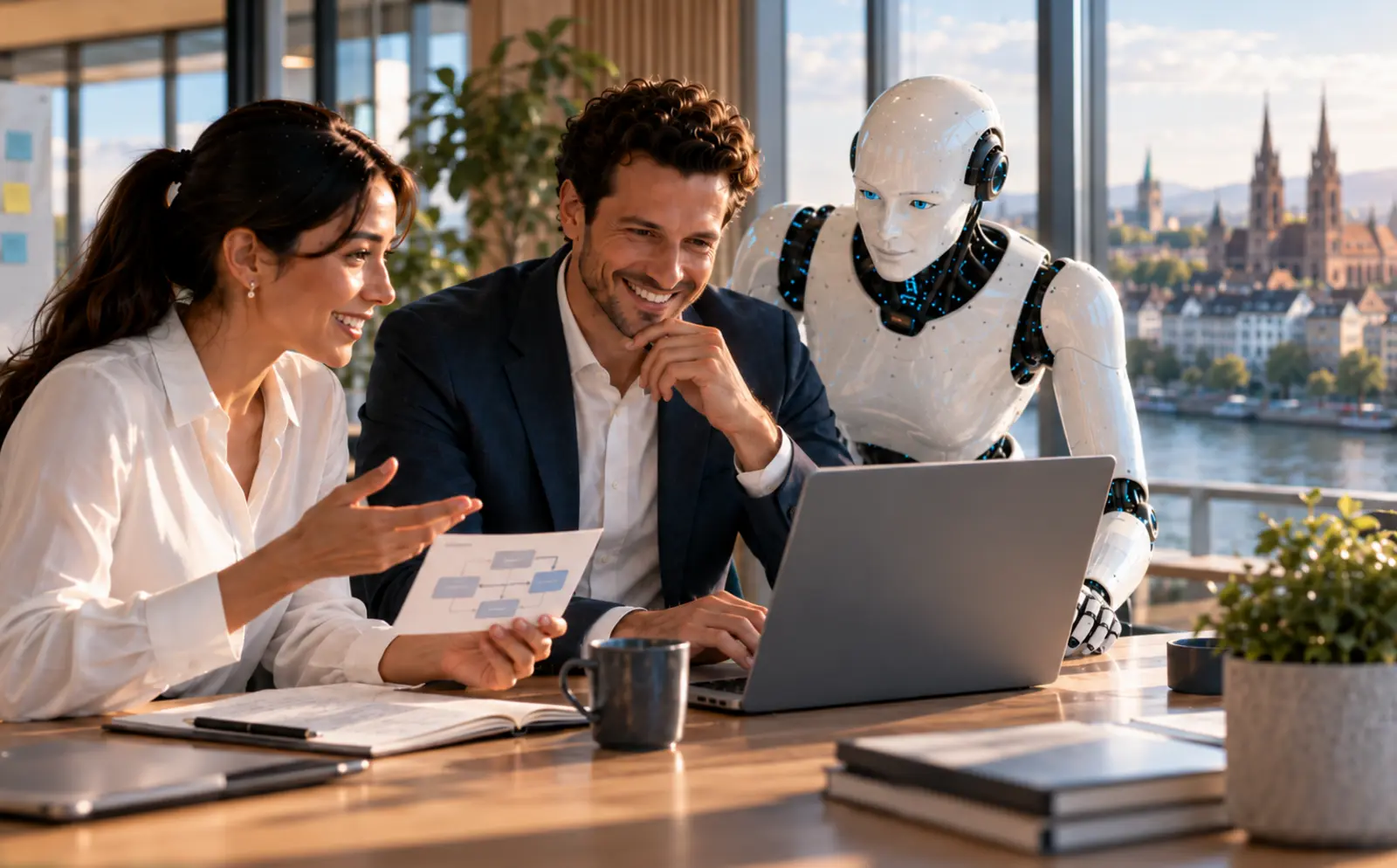 Team von Swiss AI Agency & Labs in einem Büro in Basel