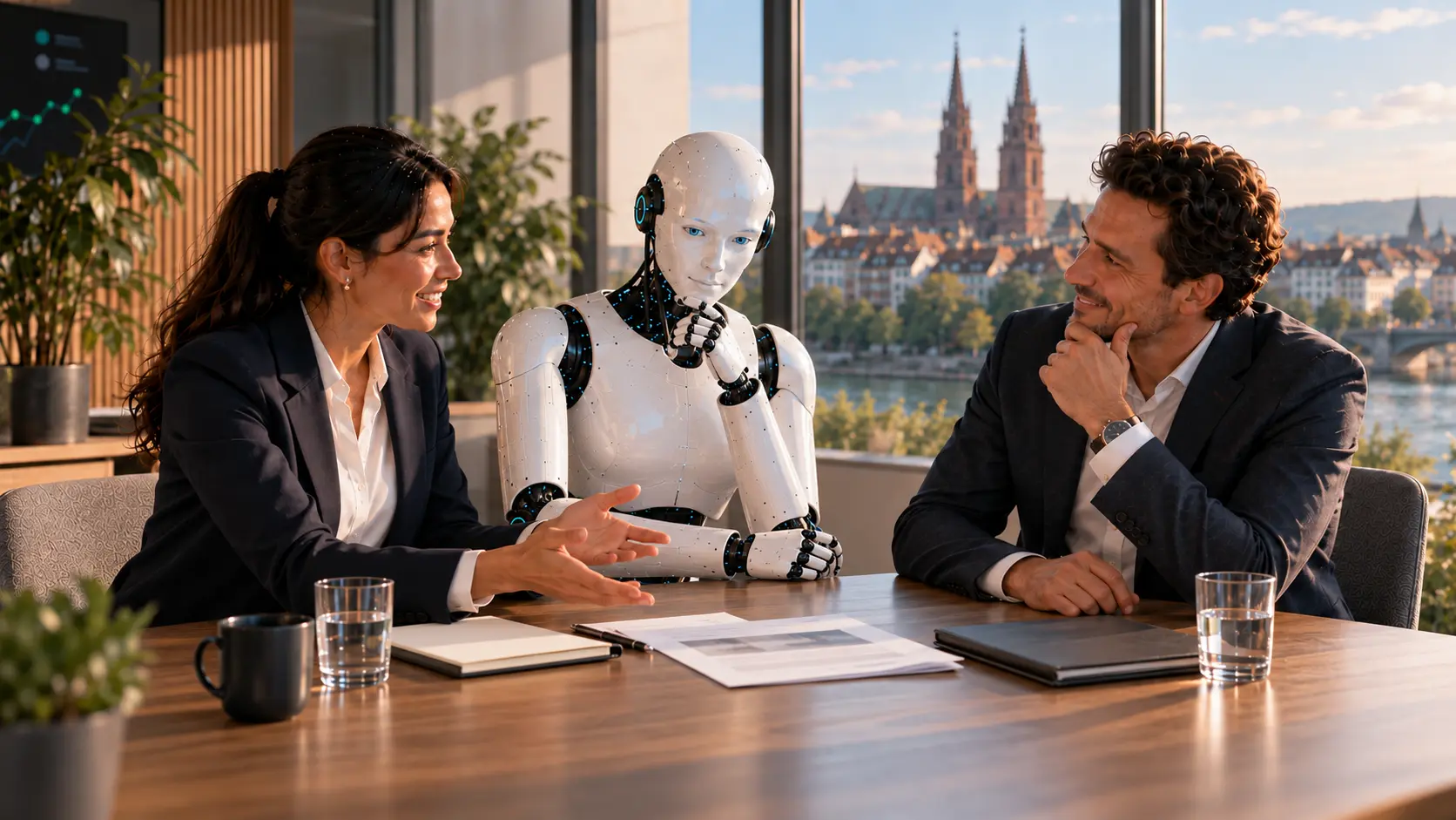 Team im Gespräch über KI im Arbeitsalltag