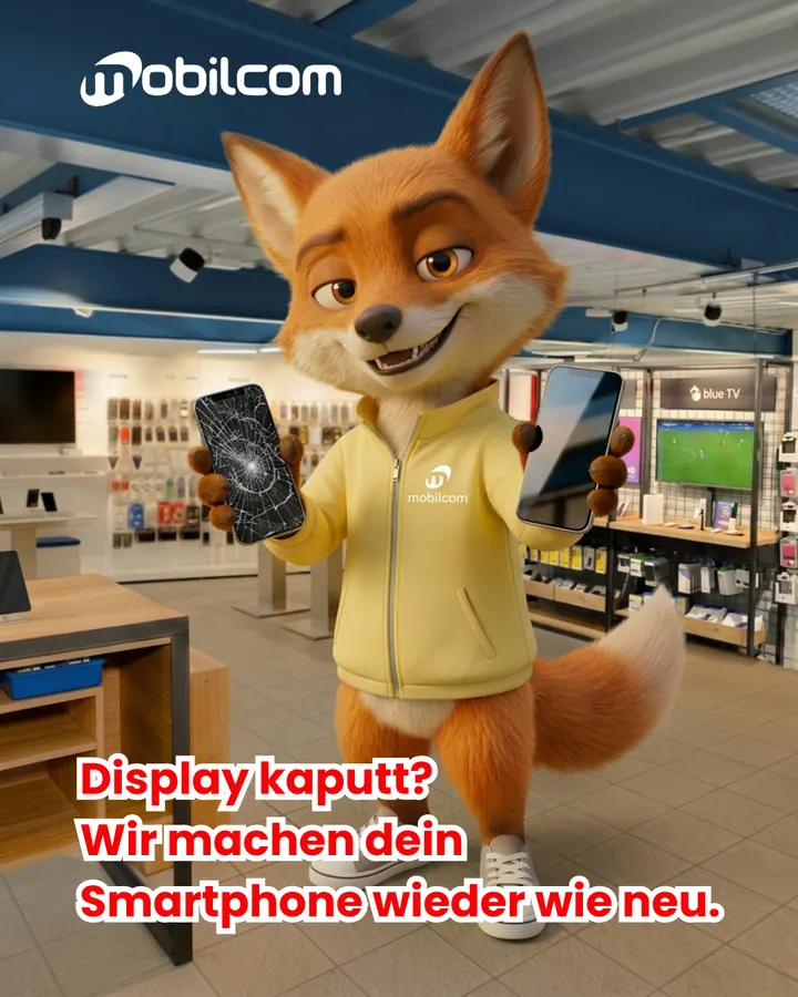 Kampagnenmotiv mit Fux für Screens im Shop