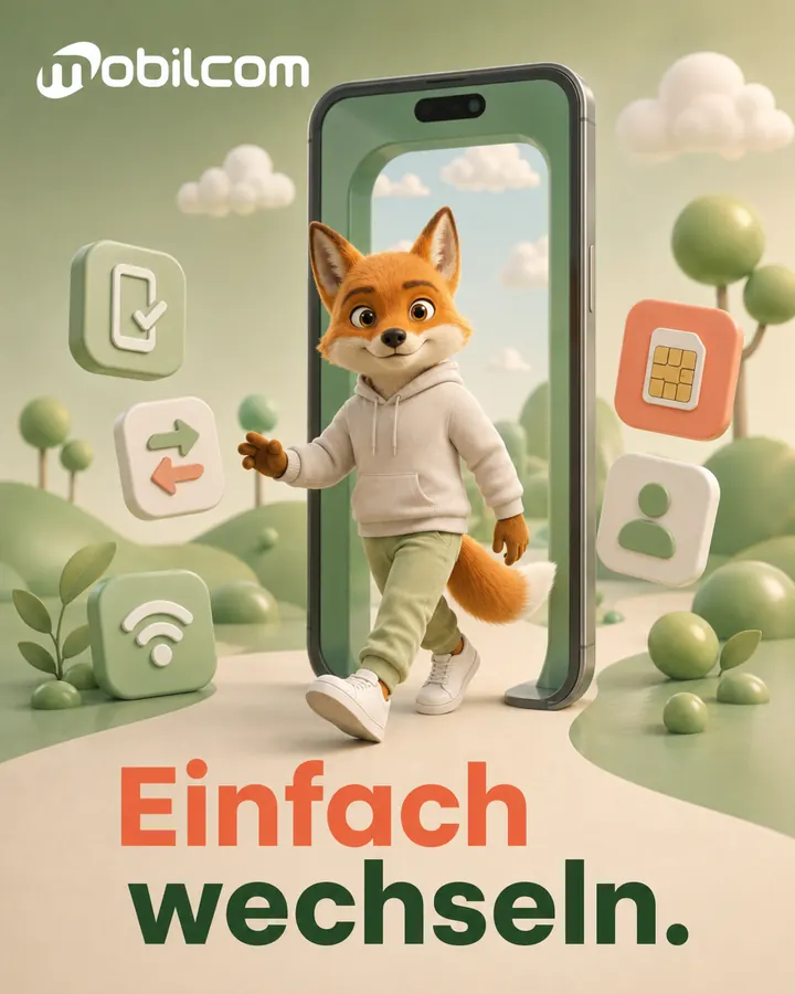 Kampagnenmotiv mit Fux: Einfach wechseln